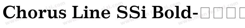 Chorus Line SSi Bold字体转换